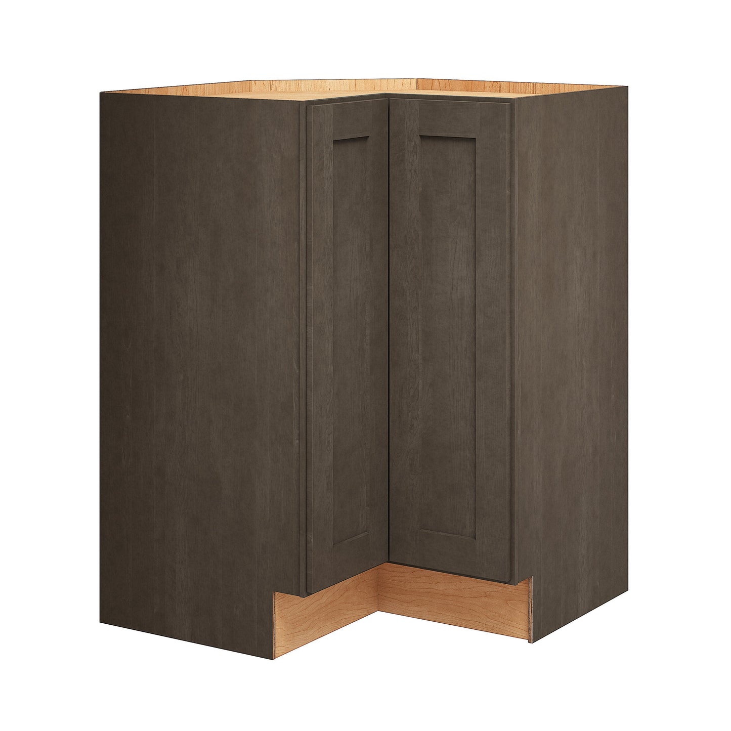 Diamond Express Jamestown 36-in W x 34.5-in H x 24-in D Colt Brown L-shaped Corner Base Fully Assembled Plywood Cabinet (Recessed Panel Shaker Style)