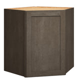 Diamond Express Jamestown 30-in W x 30-in H x 24-in D Colt Brown Diagonal Corner Wall Fully Assembled Plywood Cabinet (Recessed Panel Shaker Style)