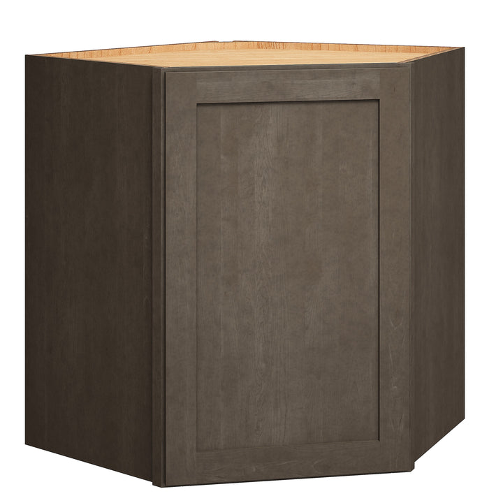 Diamond Express Jamestown 30-in W x 30-in H x 24-in D Colt Brown Diagonal Corner Wall Fully Assembled Plywood Cabinet (Recessed Panel Shaker Style)
