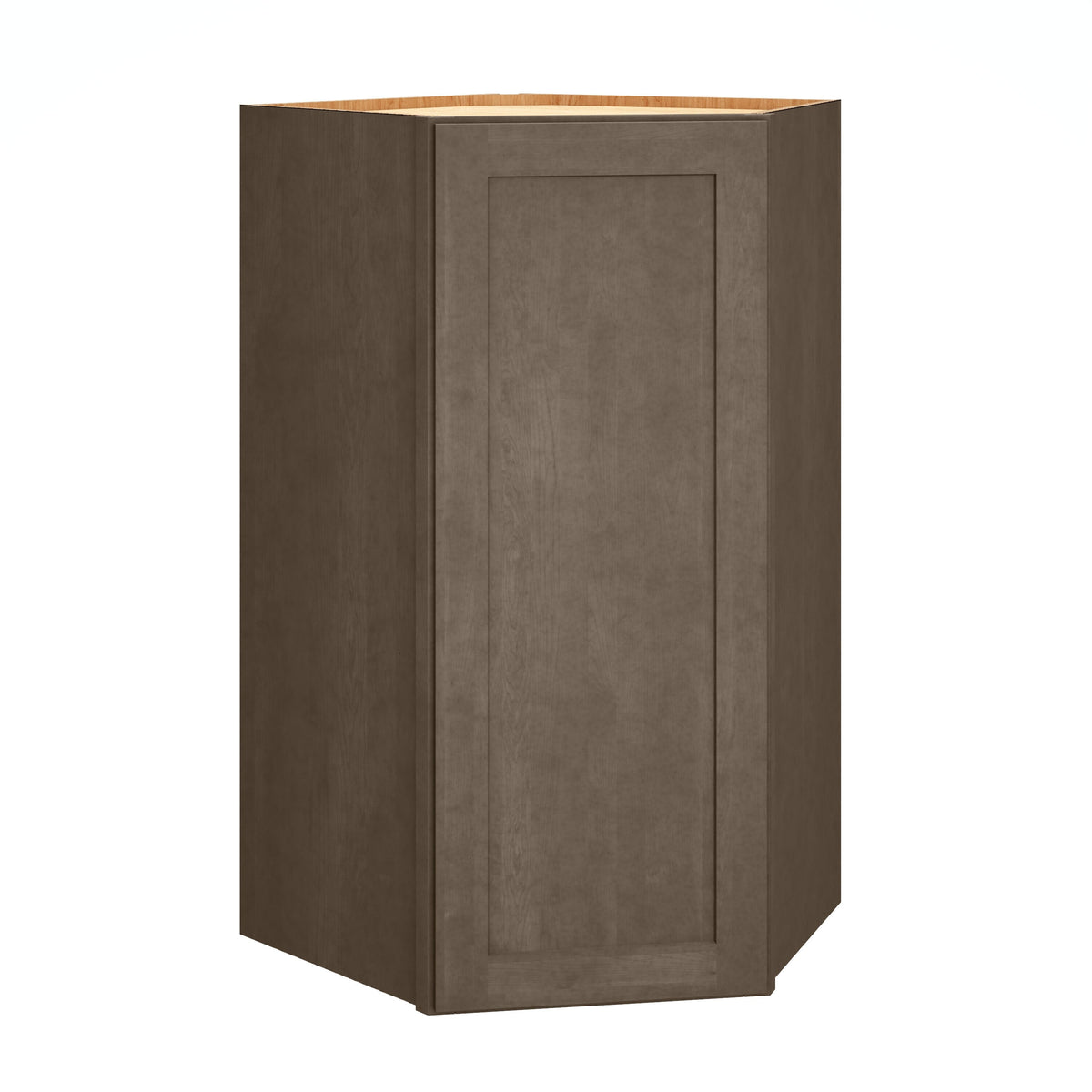 Diamond Express Jamestown 39-in W x 39-in H x 24-in D Colt Brown Diagonal Corner Wall Fully Assembled Plywood Cabinet (Recessed Panel Shaker Style)