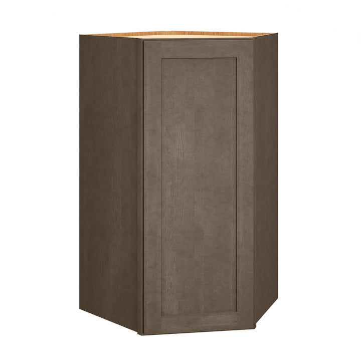 Diamond Express Jamestown 39-in W x 39-in H x 24-in D Colt Brown Diagonal Corner Wall Fully Assembled Plywood Cabinet (Recessed Panel Shaker Style)