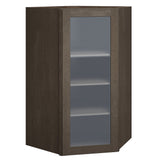 Diamond Express Jamestown 42-in W x 42-in H x 12-in D Colt Brown Diagonal Corner Wall Fully Assembled Plywood Cabinet (Recessed Panel Shaker Style)