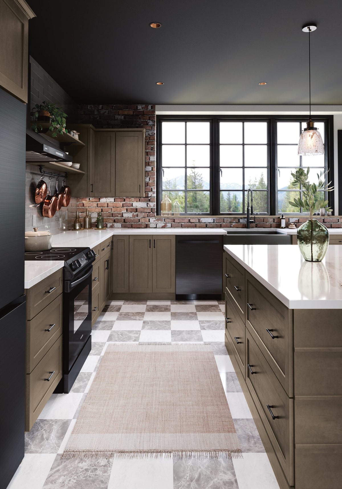Diamond Express Jamestown 42-in W x 34.5-in H x 24-in D Colt Brown 1-Drawer Base Fully Assembled Plywood Cabinet (Recessed Panel Shaker Style)