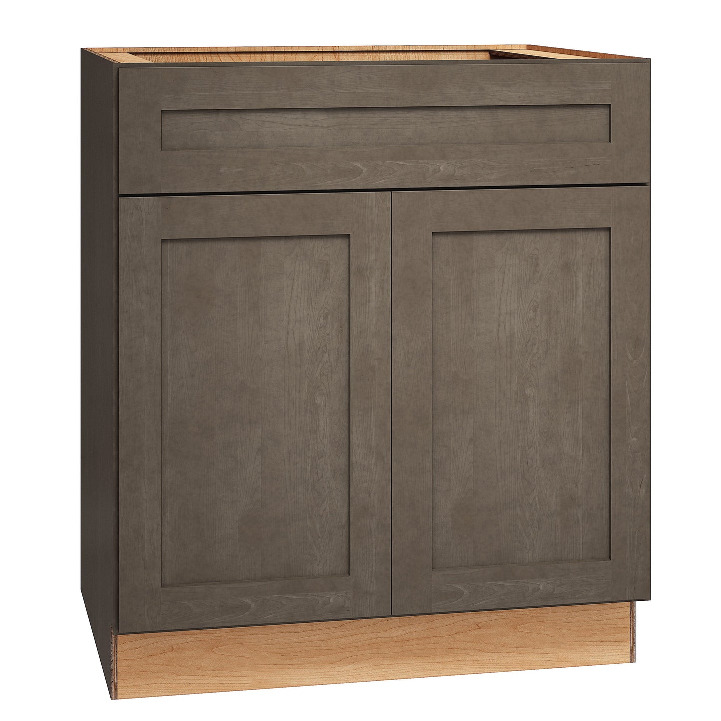 Diamond Express Jamestown 30-in W x 34.5-in H x 24-in D Colt Brown Sink Base Fully Assembled Plywood Cabinet (Recessed Panel Square Style)