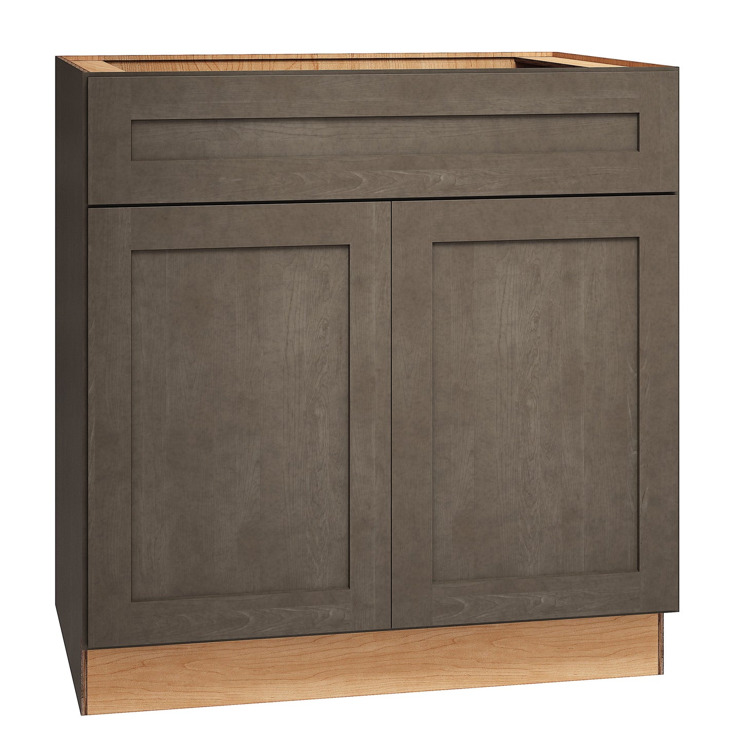 Diamond Express Jamestown 33-in W x 34.5-in H x 24-in D Colt Brown Sink Base Fully Assembled Plywood Cabinet (Recessed Panel Square Style)