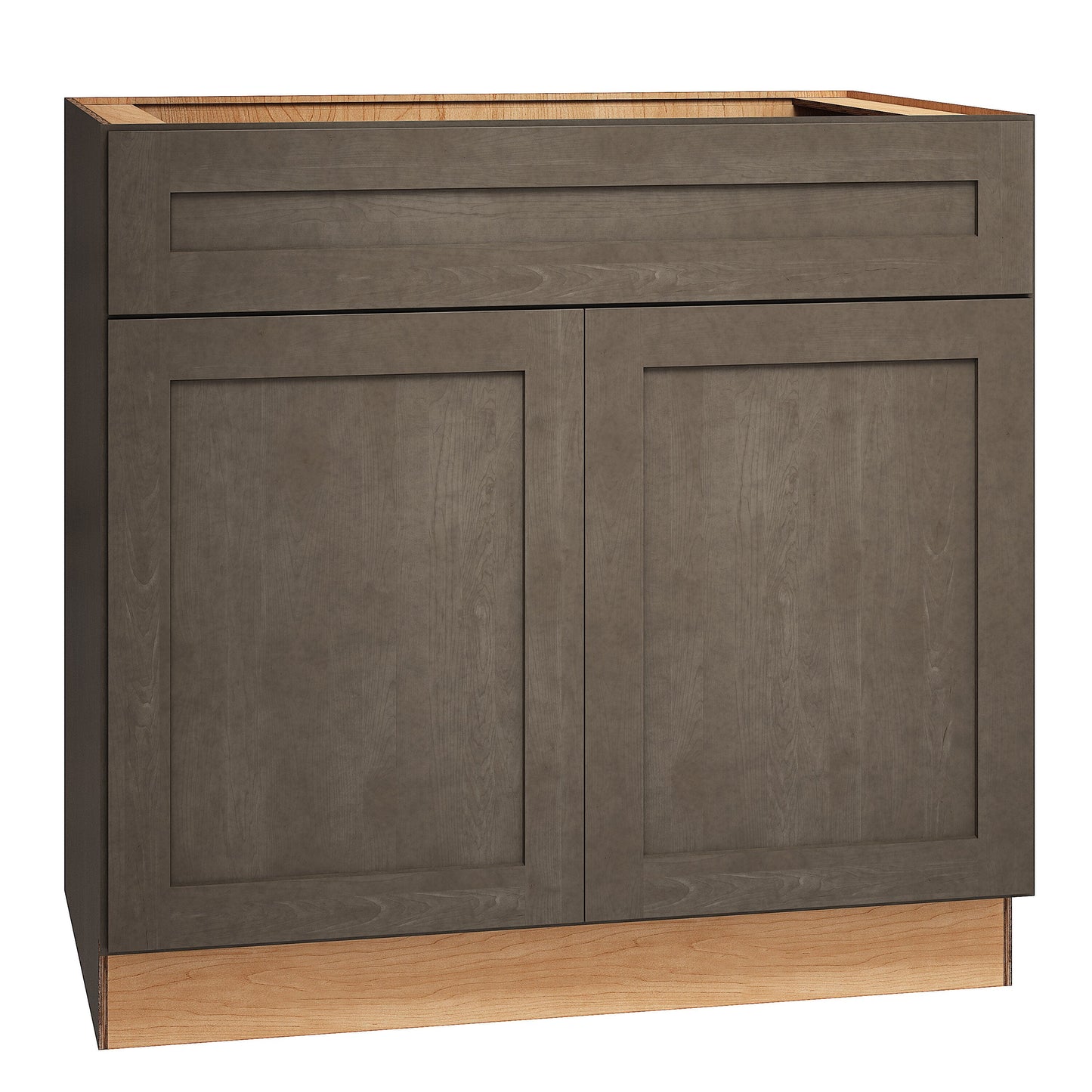 Diamond Express Jamestown 36-in W x 34.5-in H x 24-in D Colt Brown Sink Base Fully Assembled Plywood Cabinet (Recessed Panel Square Style)