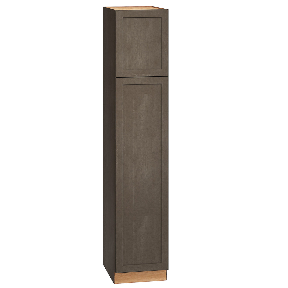 Diamond Express Jamestown 18-in W x 90-in H x 24-in D Colt Brown Pantry Fully Assembled Plywood Cabinet (Recessed Panel Shaker Door Style)