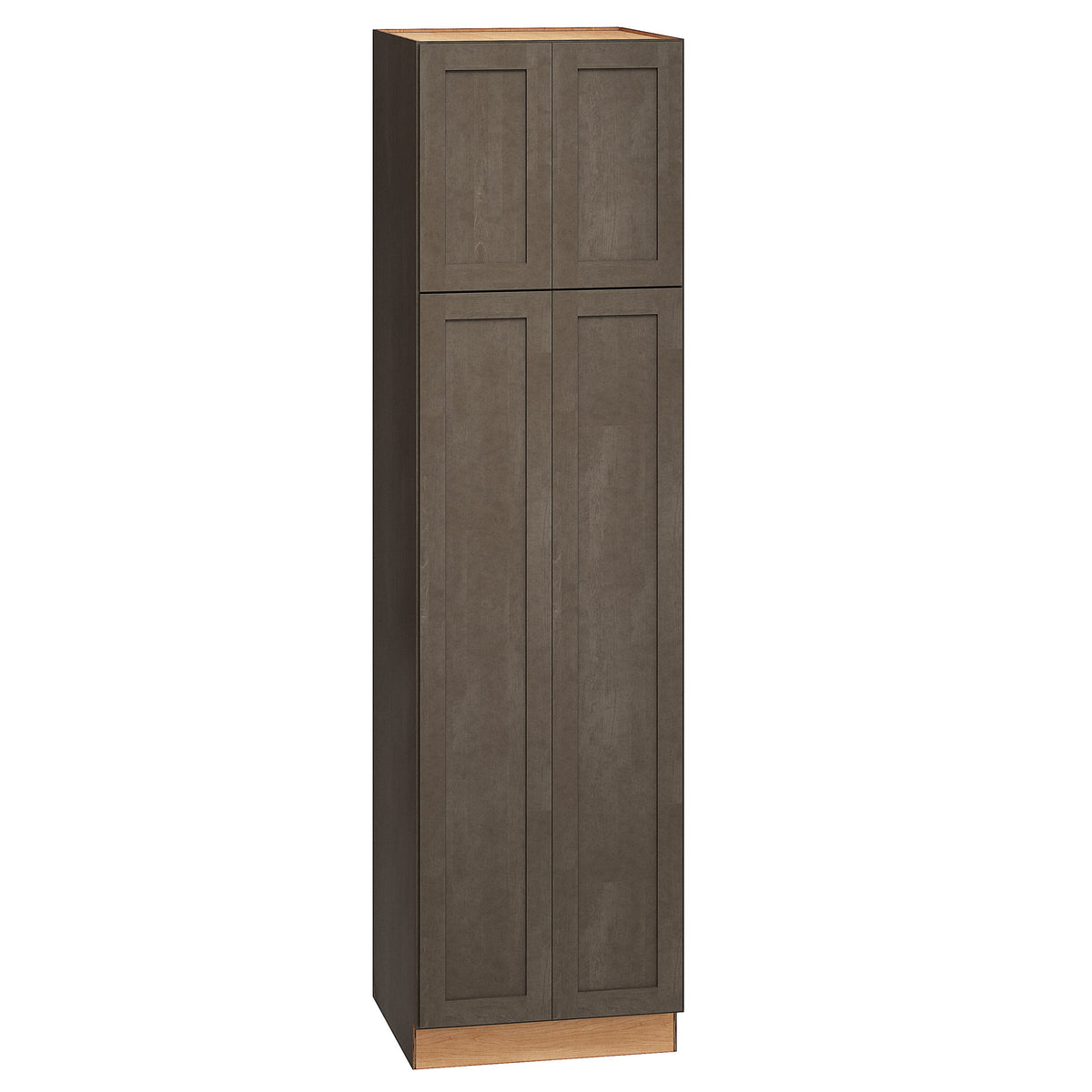 Diamond Express Jamestown 24-in W x 90-in H x 24-in D Colt Brown Pantry Fully Assembled Plywood Cabinet (Recessed Panel Square Door Style)