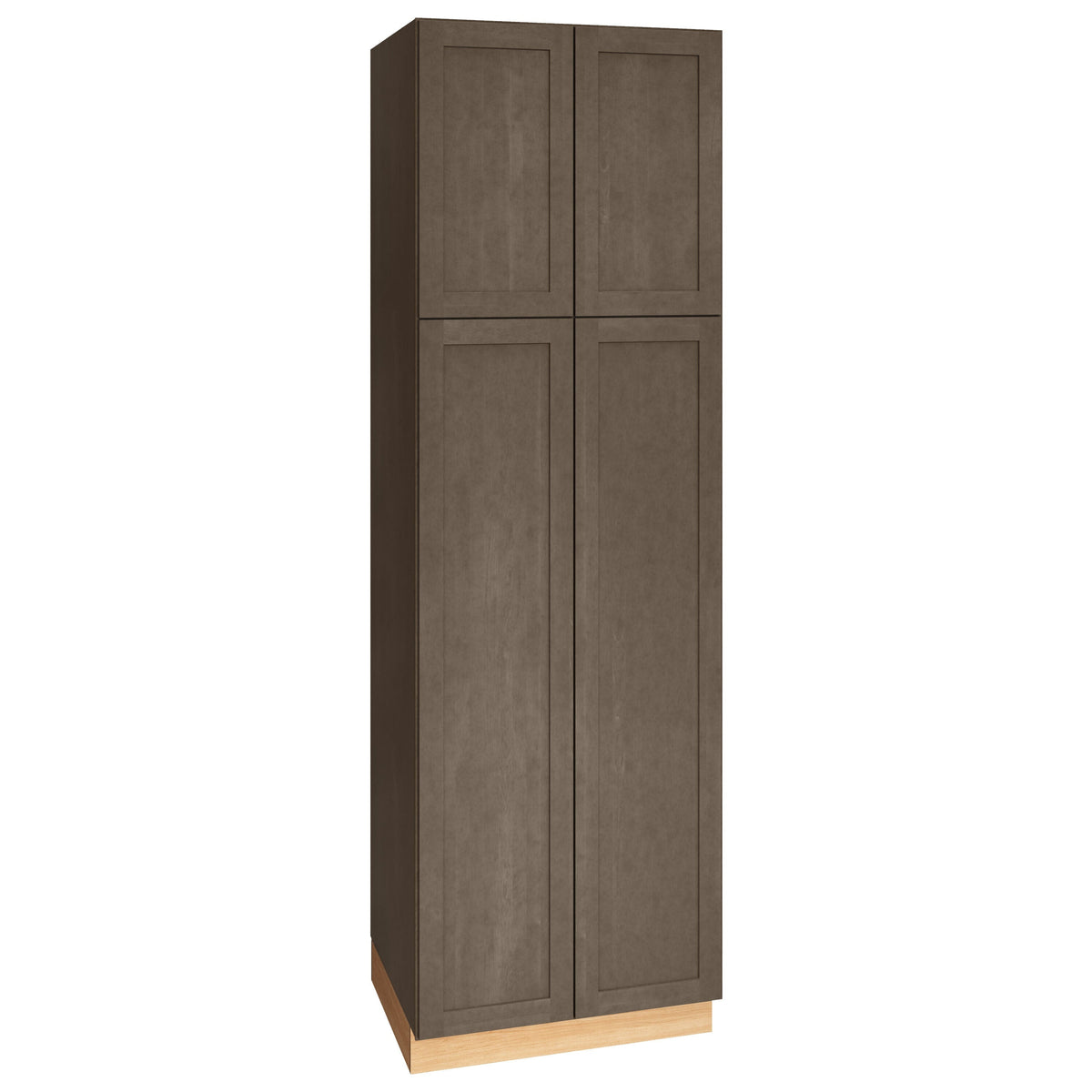 Diamond Express Jamestown 30-in W x 90-in H x 24-in D Colt Brown Pantry Fully Assembled Plywood Cabinet (Recessed Panel Shaker Door Style)