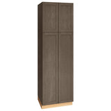 Diamond Express Jamestown 30-in W x 90-in H x 24-in D Colt Brown Pantry Fully Assembled Plywood Cabinet (Recessed Panel Shaker Door Style)
