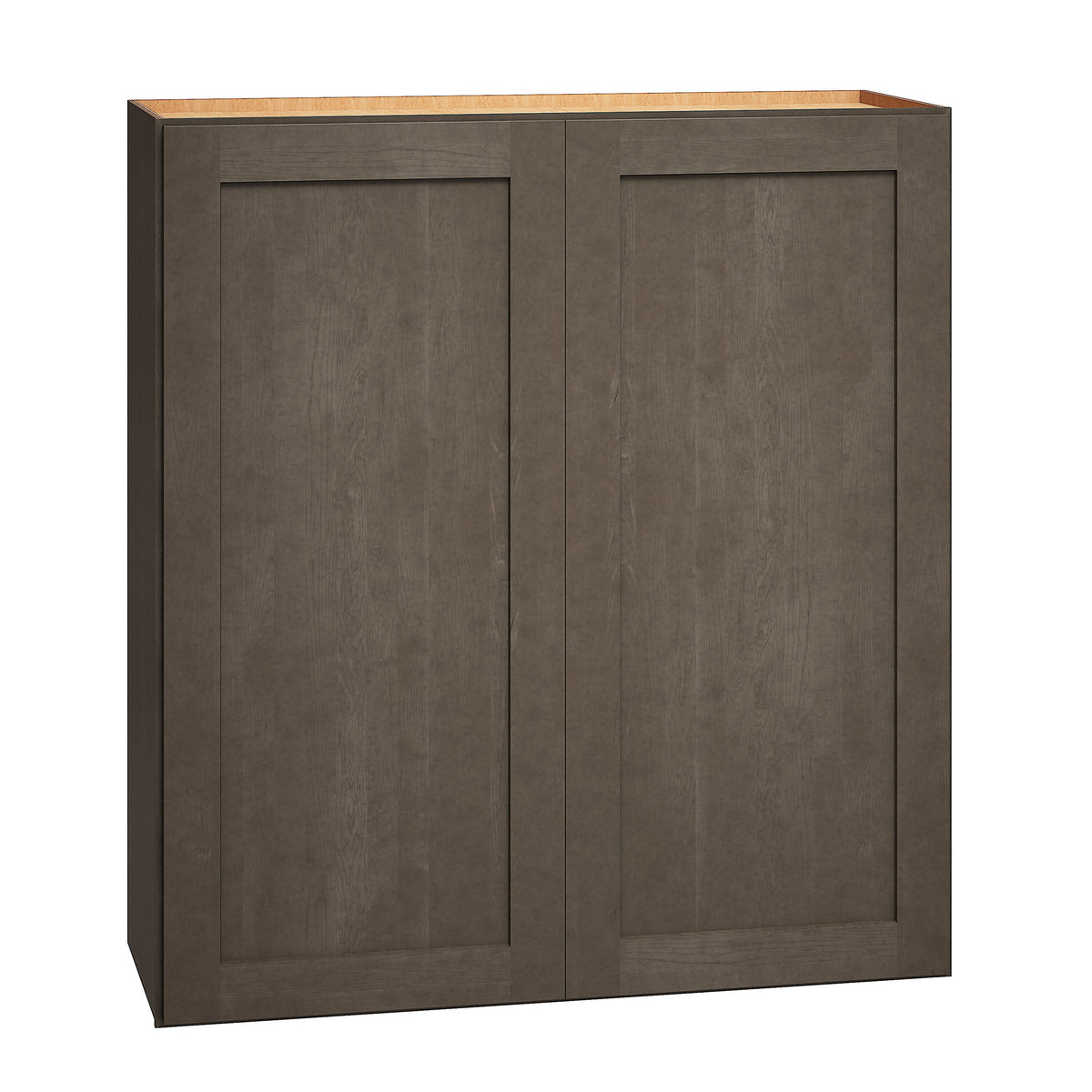 Diamond Express Jamestown 33-in W x 36-in H x 12-in D Colt Brown Wall Fully Assembled Plywood Cabinet (Recessed Panel Square Door Style)