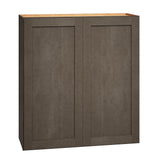 Diamond Express Jamestown 33-in W x 36-in H x 12-in D Colt Brown Wall Fully Assembled Plywood Cabinet (Recessed Panel Square Door Style)