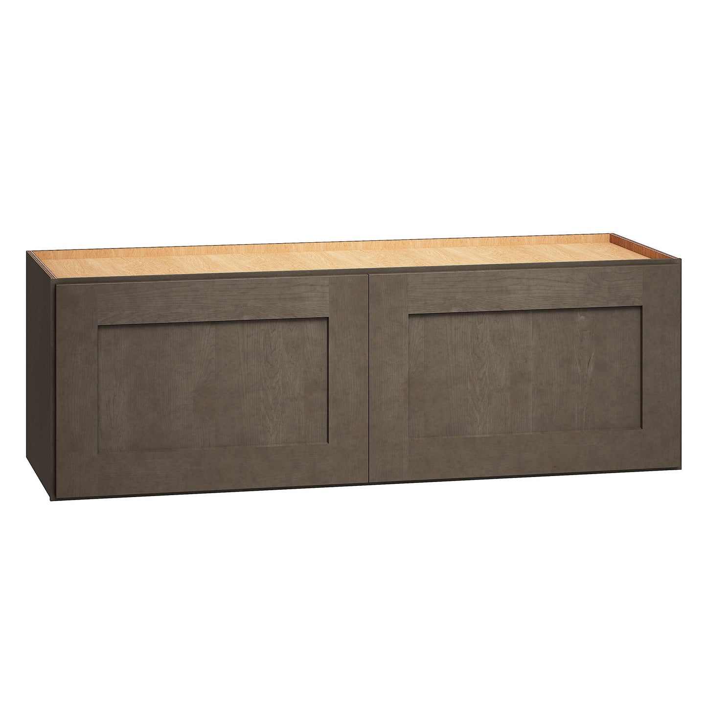Diamond Express Jamestown 36-in W x 12-in H x 12-in D Colt Brown Wall Fully Assembled Plywood Cabinet (Recessed Panel Shaker Door Style)