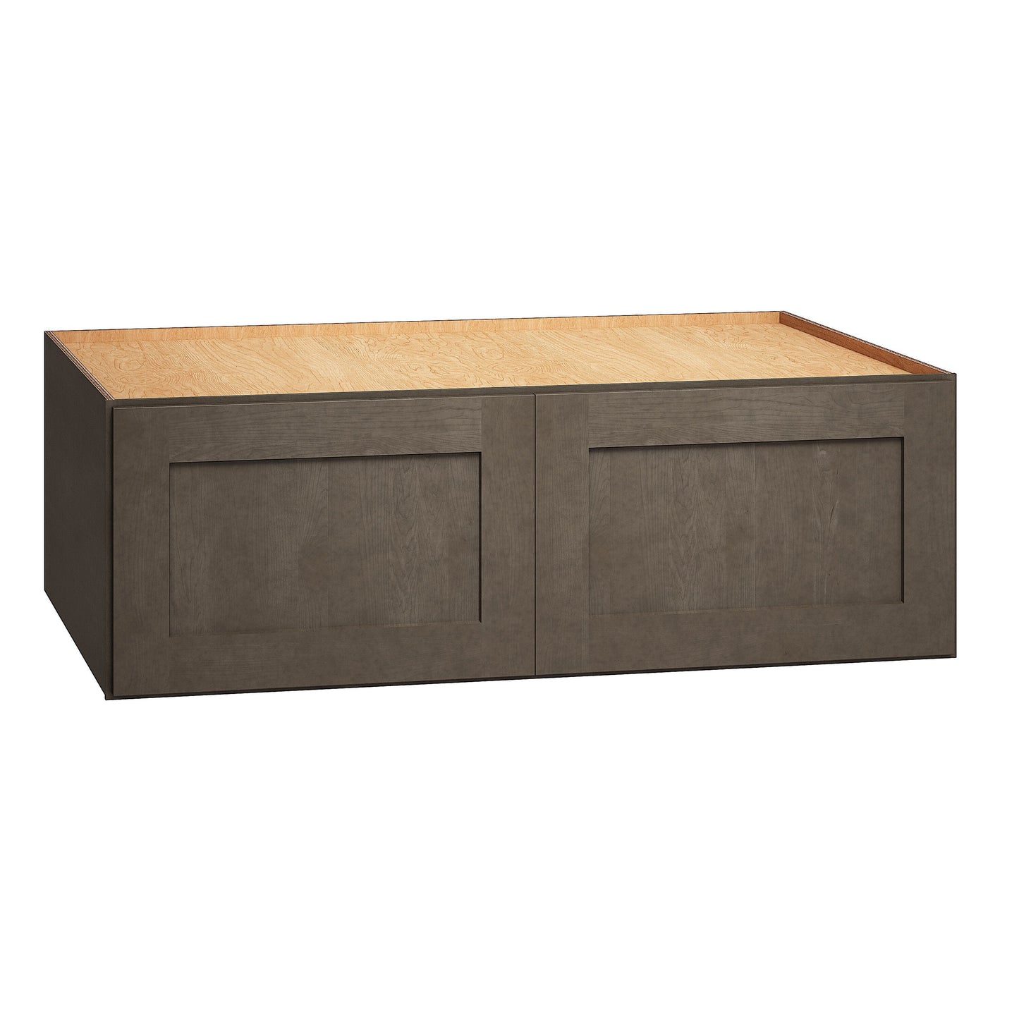 Diamond Express Jamestown 36-in W x 12-in H x 24-in D Colt Brown Wall Fully Assembled Plywood Cabinet (Recessed Panel Shaker Door Style)