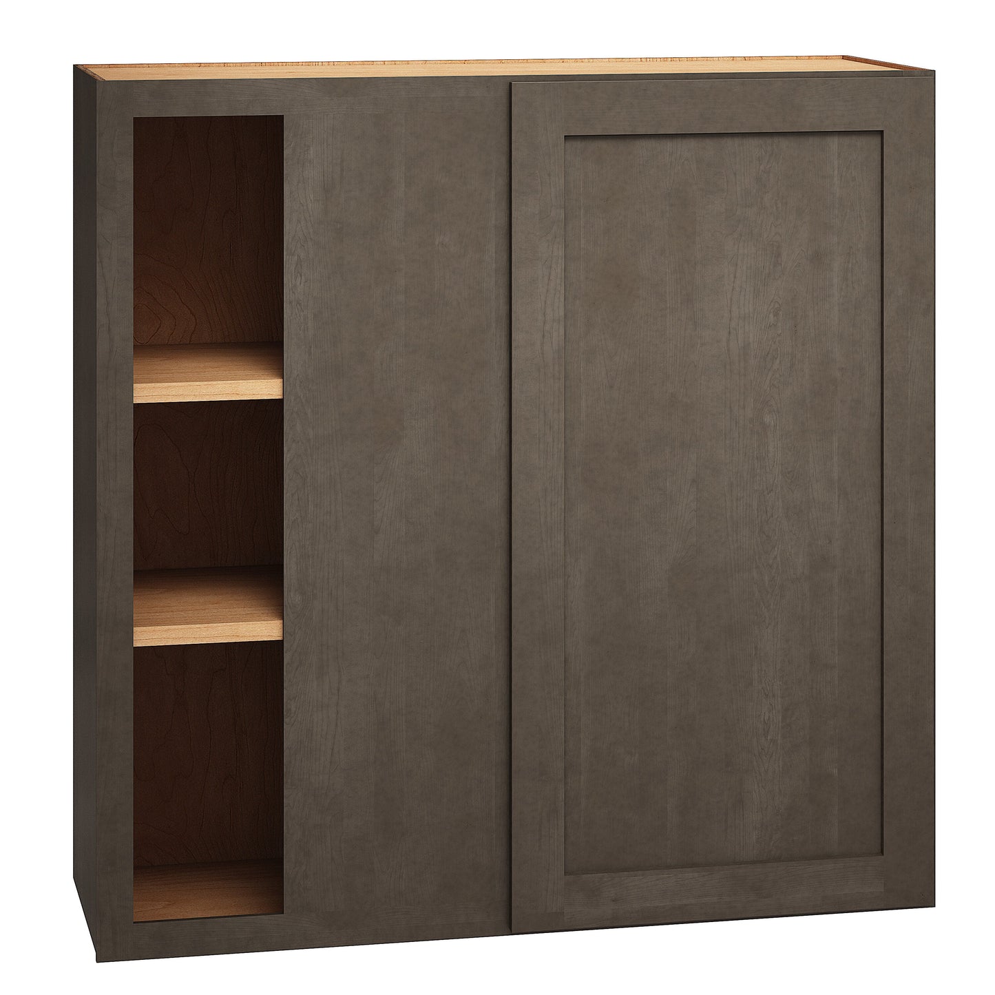 Diamond Express Jamestown 36-in W x 36-in H x 12-in D Colt Brown Blind Corner Wall Fully Assembled Plywood Cabinet (Recessed Panel Shaker Style)