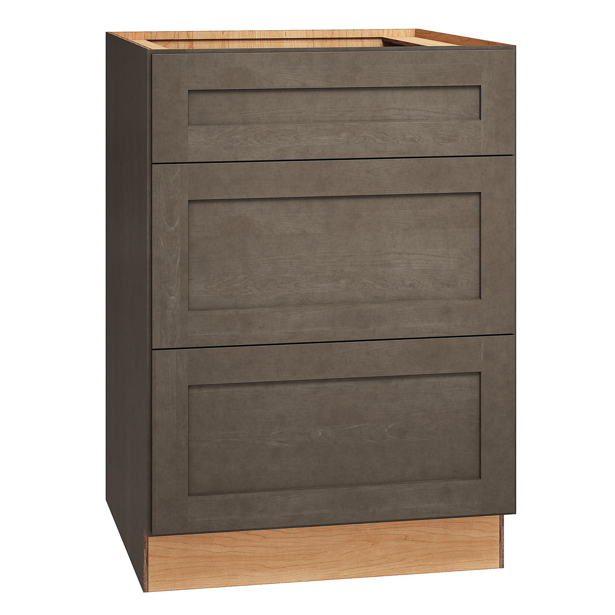 Diamond Express Jamestown 24-in W x 34.5-in H x 24-in D Colt Brown 1-Drawer Base Fully Assembled Plywood Cabinet (Recessed Panel Shaker Style)