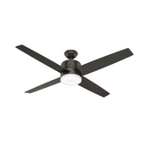 Hunter Advocate WiFi-Enabled DC Motor 60-in Noble Bronze Indoor Smart Ceiling Fan with Remote (4-Blade)