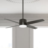 Hunter Advocate WiFi-Enabled DC Motor 60-in Noble Bronze Indoor Smart Ceiling Fan with Remote (4-Blade)