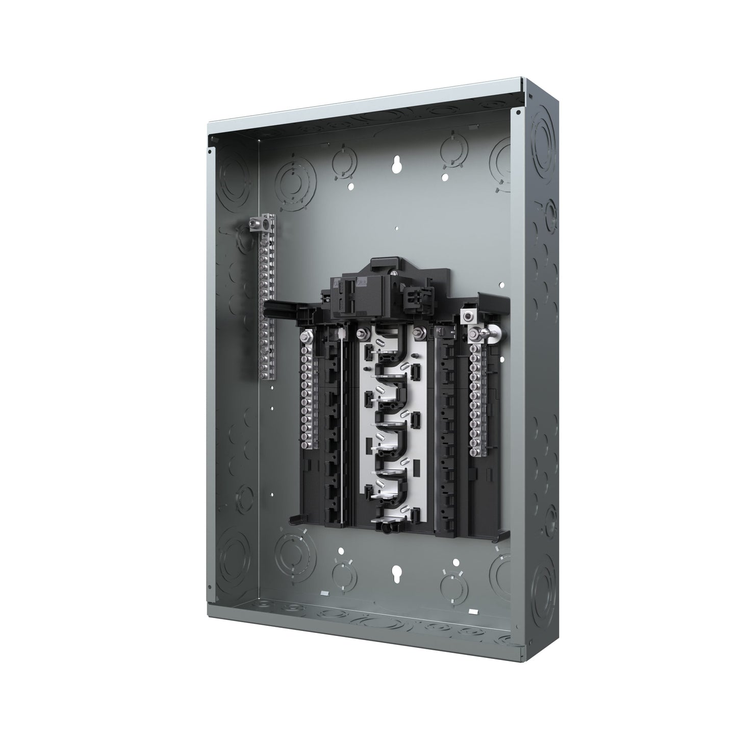 Siemens SN 100-Amp 16-space load center - angle view