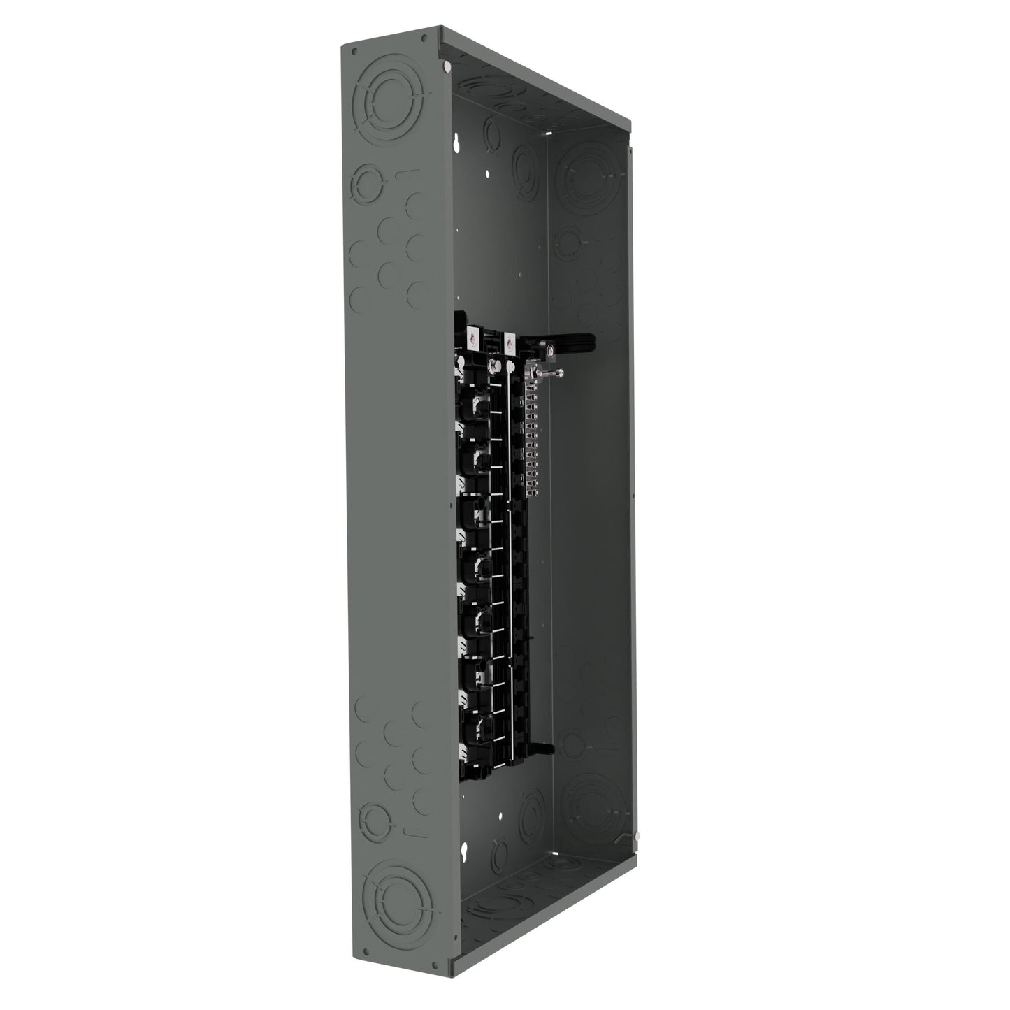 Siemens SN 200-Amp 30-space load center - angle view