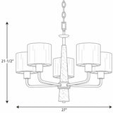 Progress Lighting Palacio 5-Light Gold Transitional Chandelier