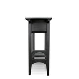Leick Home 5-Bottle Black Wood Wine Cabinet