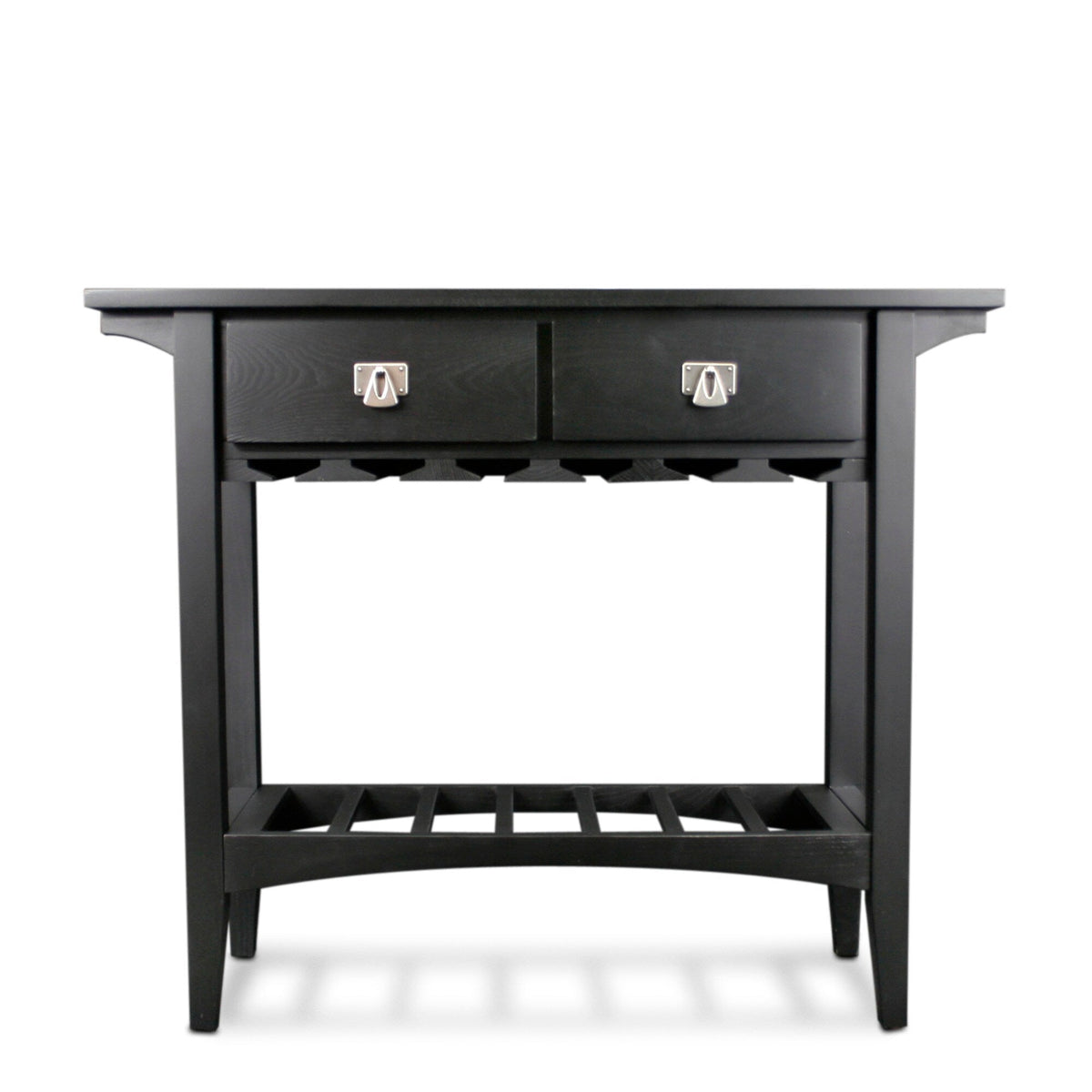 Leick Home 5-Bottle Black Wood Wine Cabinet
