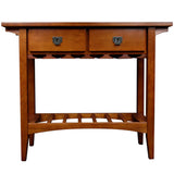 Leick Home 5-Bottle Russet Wood Wine Cabinet