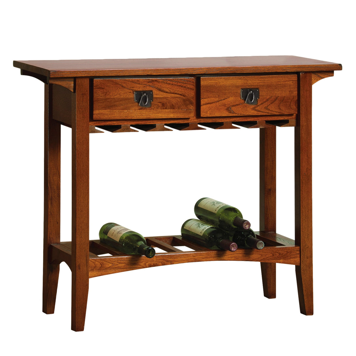 Leick Home 5-Bottle Russet Wood Wine Cabinet