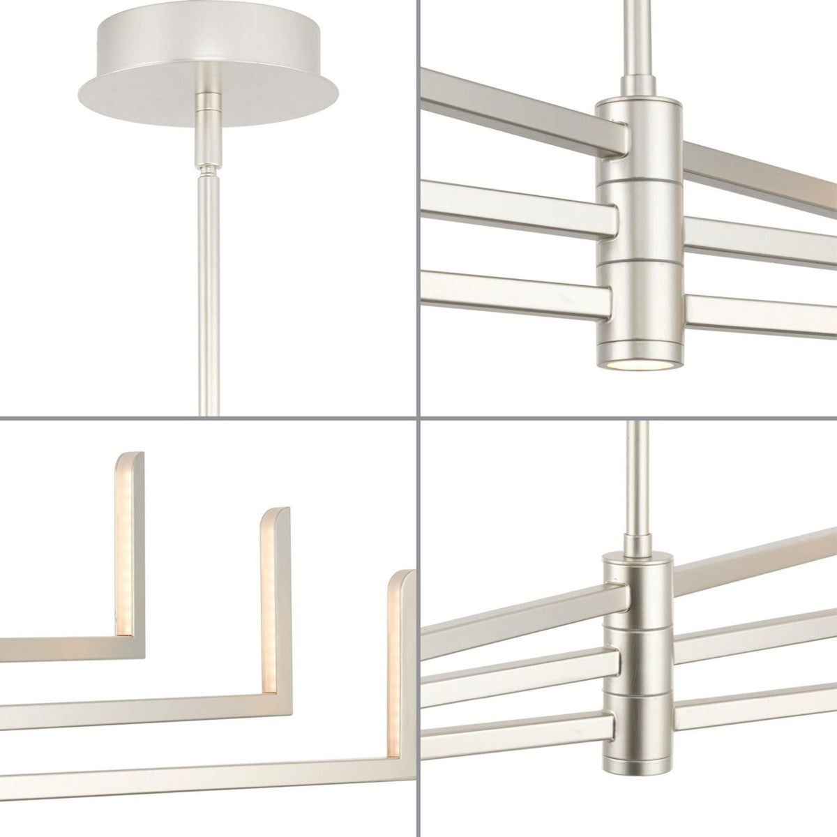 Progress Lighting Pivot Led 7-Light Burnished Gray Modern/ContemporaryLED Chandelier