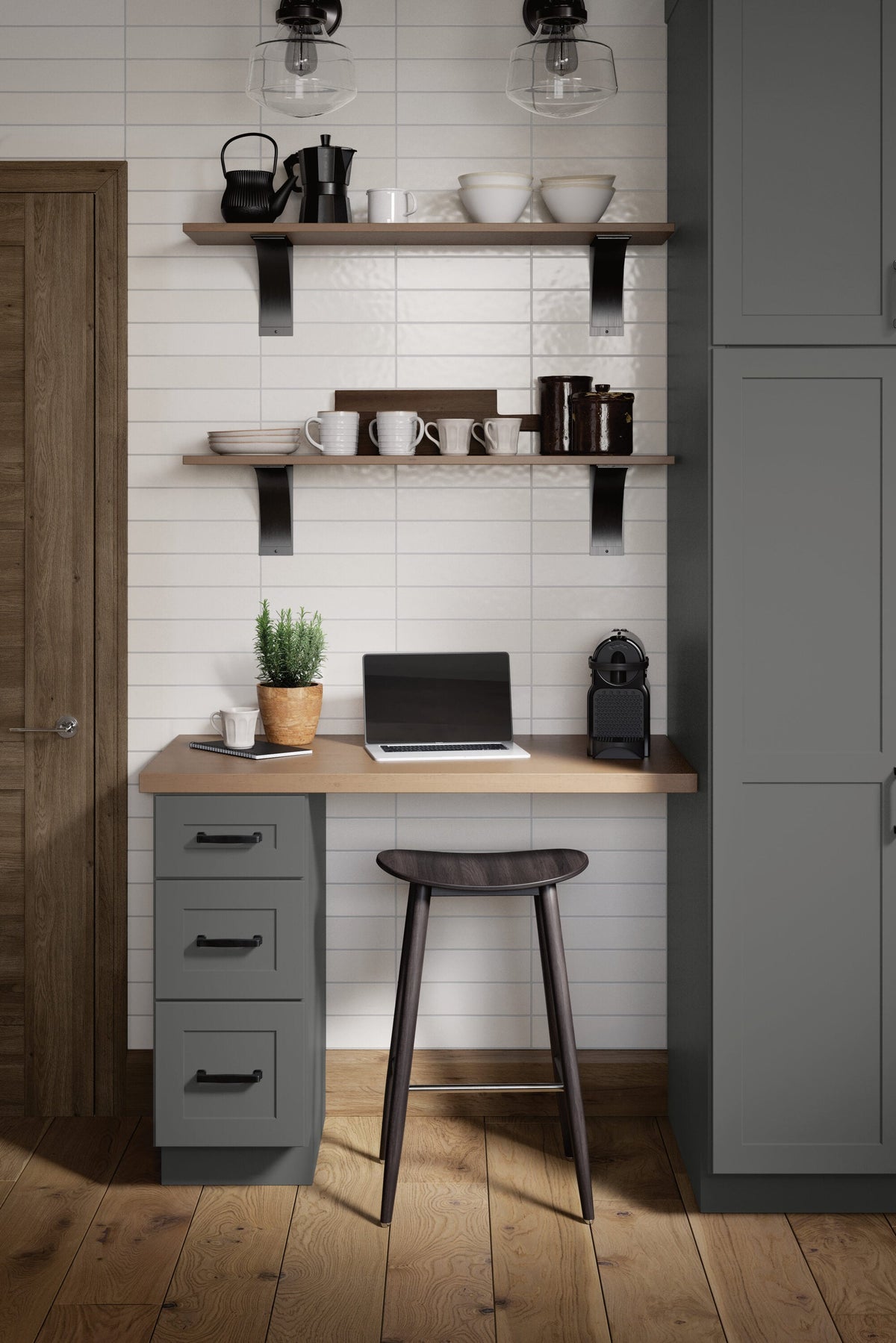 Diamond Express Jamestown 18-in W x 34.5-in H x 24-in D Moonstone Gray 3-Drawer Base Fully Assembled Plywood Cabinet (Recessed Panel Shaker Style)