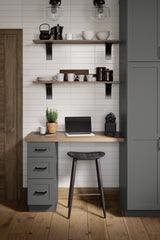 Diamond Express Jamestown 18-in W x 34.5-in H x 24-in D Moonstone Gray 3-Drawer Base Fully Assembled Plywood Cabinet (Recessed Panel Shaker Style)