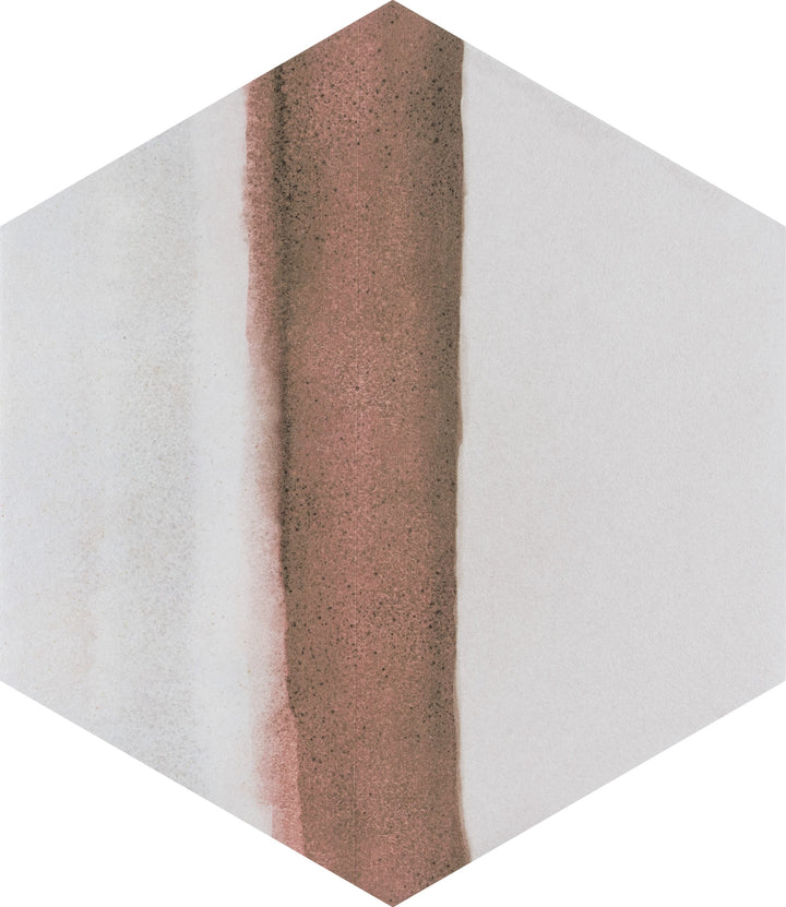 Affinity Tile Matter Hex Canvas Bone Red 8-in x 9-in Multi-finish Porcelain Hexagon Floor and Wall Tile product image