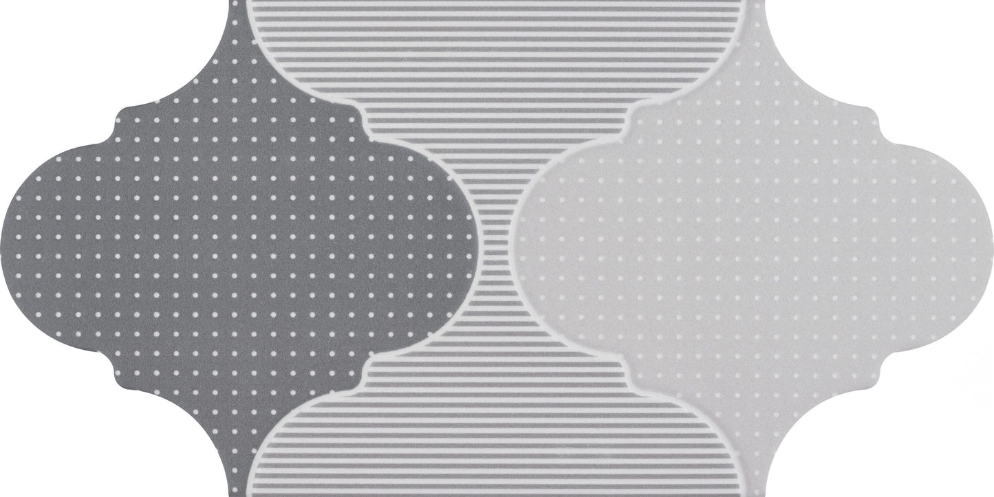 Affinity Tile Apreggio Rondo Provenzal Grey 6-in x 13-in Multi-finish Porcelain Patterned Multi-shaped Floor and Wall Tile product image