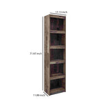Benzara Contemporary/Modern Brown Wood China Cabinet with Wine Storage
