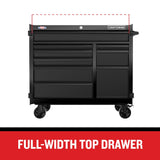CRAFTSMAN Premium 2000 Series 41-in W x 39.5-in H 9-Drawer Steel Rolling Tool Cabinet (Black)
