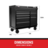 CRAFTSMAN Premium 2000 Series 41-in W x 39.5-in H 9-Drawer Steel Rolling Tool Cabinet (Black)