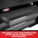 CRAFTSMAN Premium 2000 Series 41-in W x 39.5-in H 9-Drawer Steel Rolling Tool Cabinet (Black)