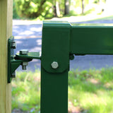 FIRST DEFENSE 11.76-ft x 2.37-ft Green Steel Driveway Gate