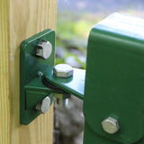 FIRST DEFENSE 11.76-ft x 2.37-ft Green Steel Driveway Gate