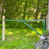 FIRST DEFENSE 11.76-ft x 2.37-ft Green Steel Driveway Gate