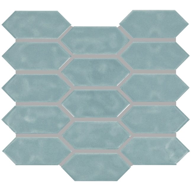 American Olean Hillcrest Ridge Classic Blue 11-in x 12-in Glossy Ceramic Hexagon Patterned Wall Tile (8.76-sq. ft/ Carton)