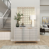 Grayson Lane White 1 Shelf and 3 Doors Accent Chest