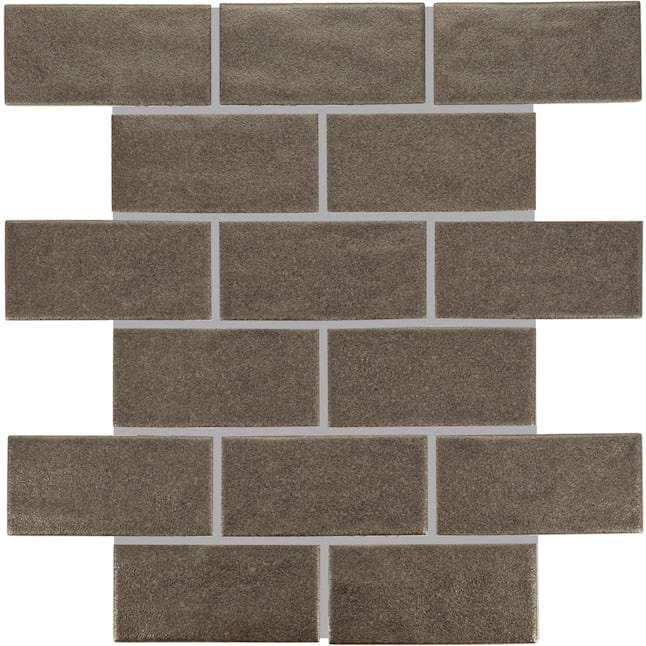 American Olean Hillcrest Ridge Metallic Vibe 10-in x 12-in Glossy Ceramic Brick Patterned Wall Tile (9.96-sq. ft/ Carton)