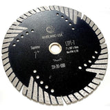 Whirlwind USA 7 in. Turbo 8-Teeth Segmented Diamond Saw Blade Granite Marble Concrete Cutting