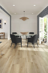 STAINMASTER (Sample) Aubrey Oak Waterproof Wood Look Interlocking Luxury Vinyl Plank, 12-mil Wear Layer, 9.05-in W x 12-in L