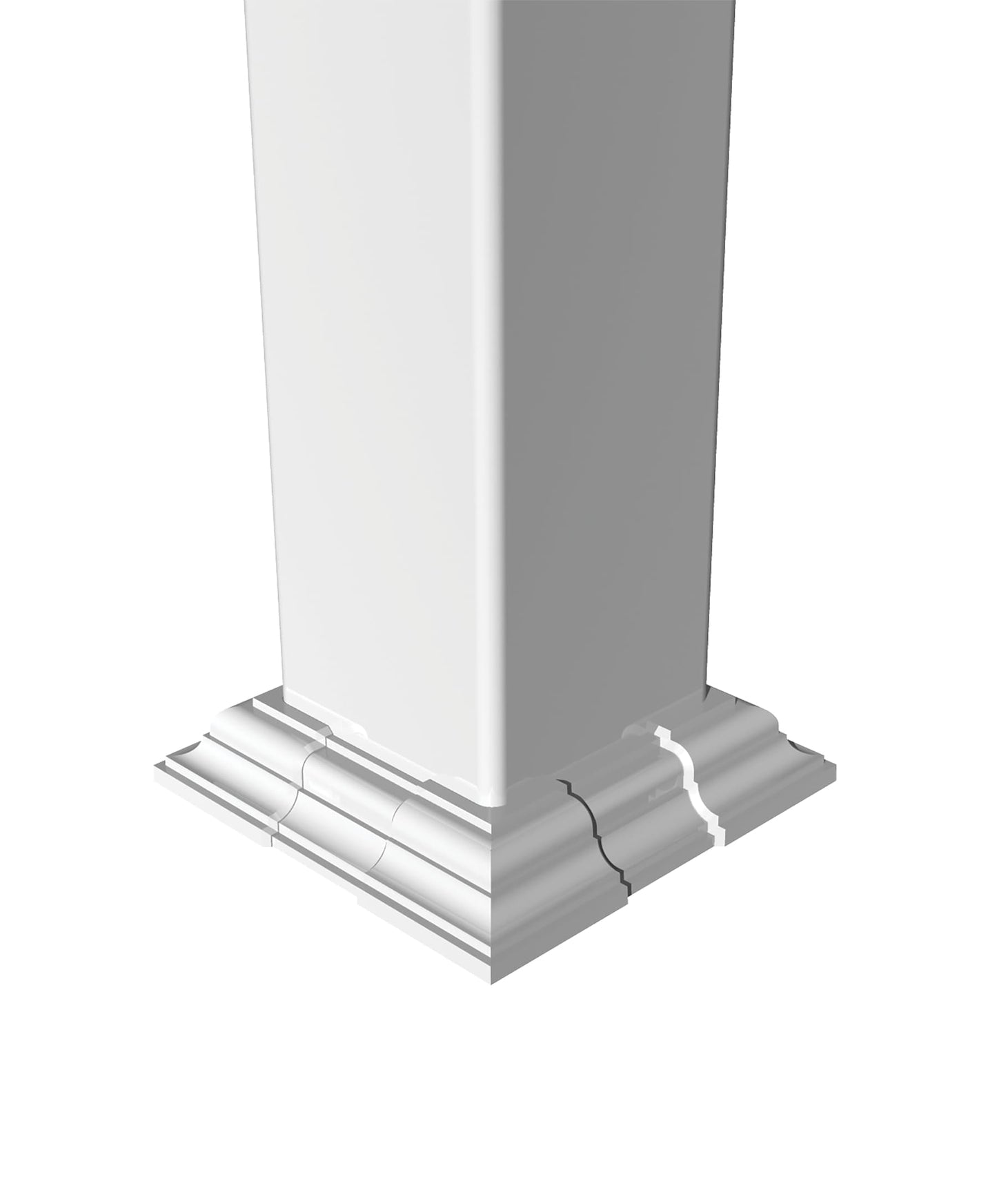 Freedom 4-in x 4-in White Vinyl Deck Post Base Trim