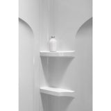 Ensemble 33-1/4 in. x 60 in. x 55-1/4 in. 3-piece Direct-to-Stud Shower Wall Set in White - Super Arbor