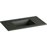 Ceramic/Impressions 37 in. Vitreous China Vanity Top with Basin in White Impressions - Super Arbor