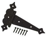 Everbilt 6 in. Black Decorative Hammered Gate Tee Hinge